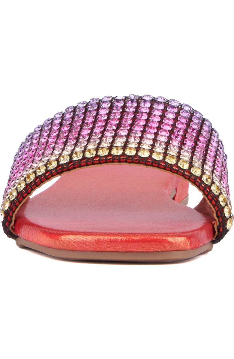 NEW YORK AND COMPANY Gracie Rhinestone Slide Sandal, Alternate, color, Pink Ombre