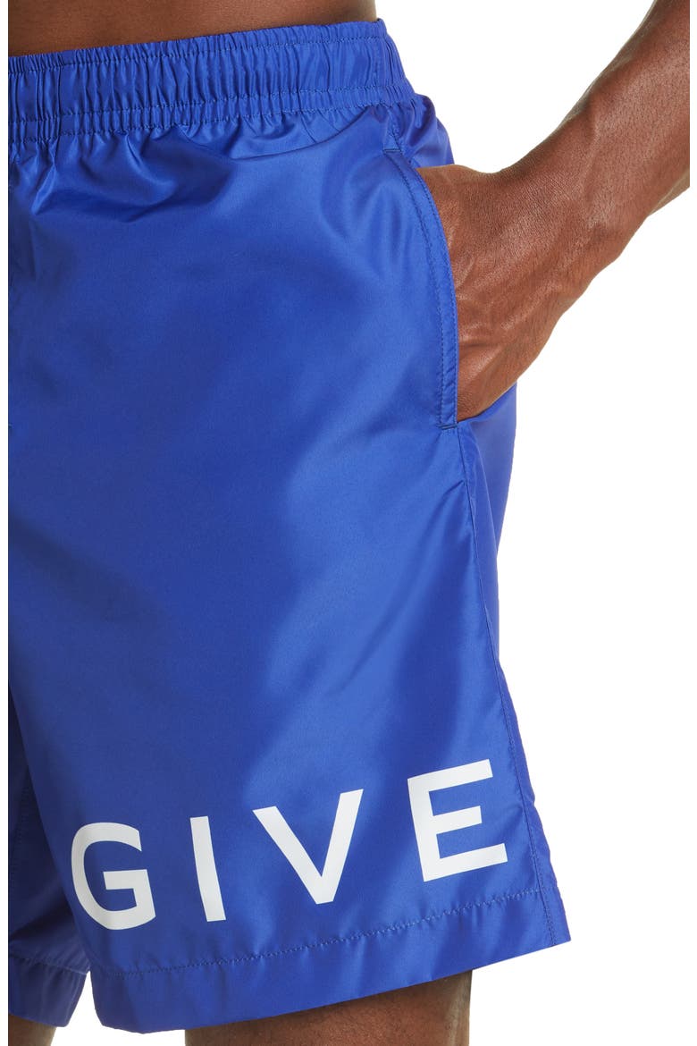 Logo Swim Trunks, Alternate, color, OCEAN BLUE