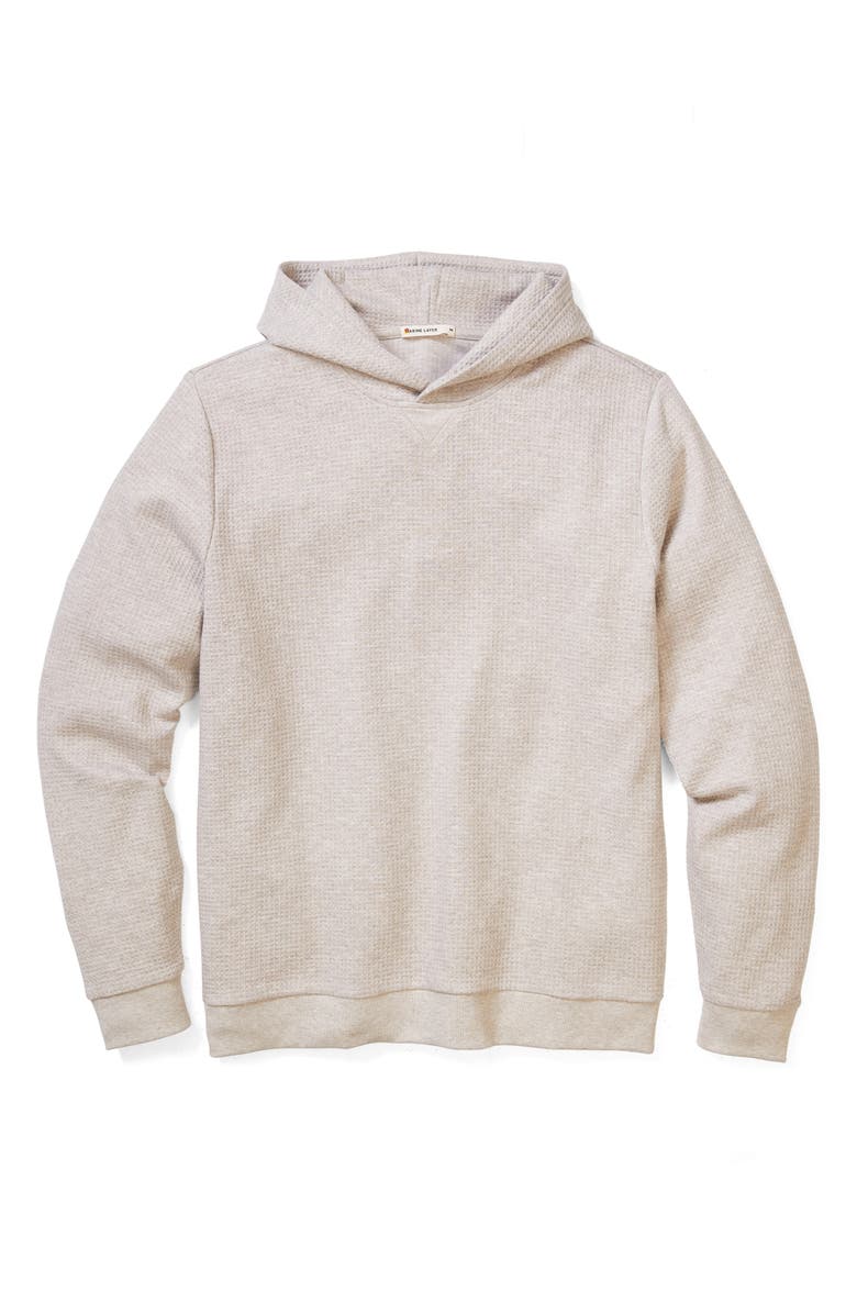 Marine Layer Waffle Knit Hoodie, Alternate, color, Oatmeal