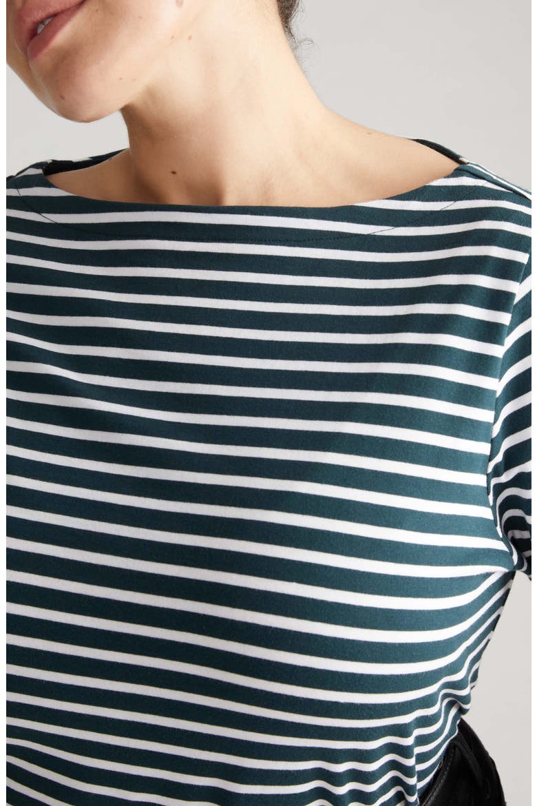 Belle Breton Stripe Top, Alternate, color, DEEP SEA/ WHITE STRIPE