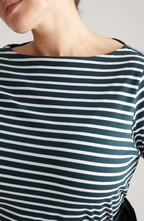 Universal Standard Belle Breton Stripe Top In Blue