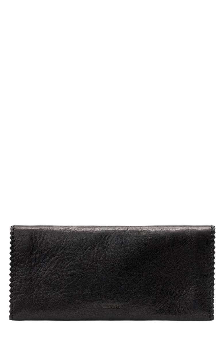 Siloh Continental Leather Wallet, Main, color, BLACK