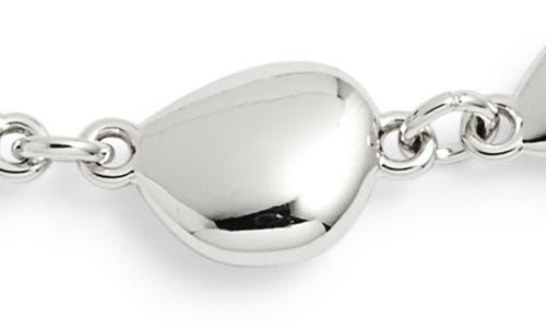 Open Edit Polished Orb Link Collar Necklace In Silver