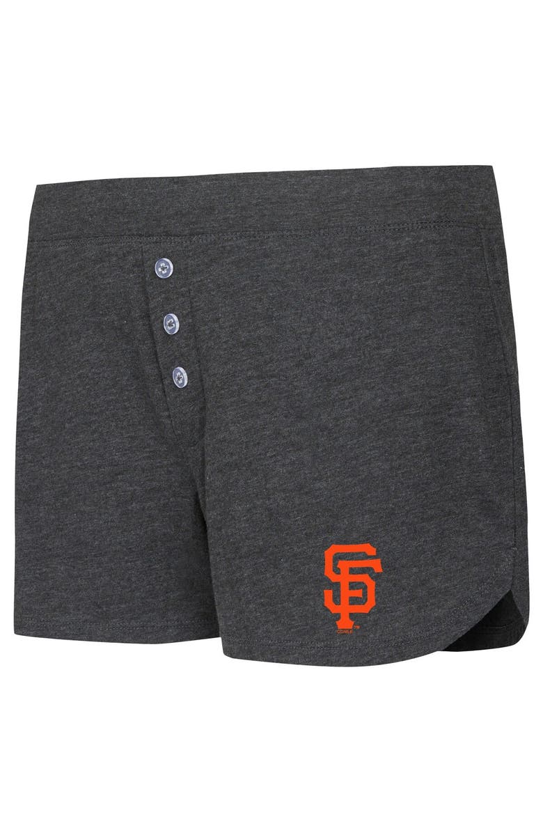 CONCEPTS SPORT Women's Concepts Sport Black San Francisco Giants Meter Knit Long Sleeve T-Shirt & Shorts Set, Alternate, color,