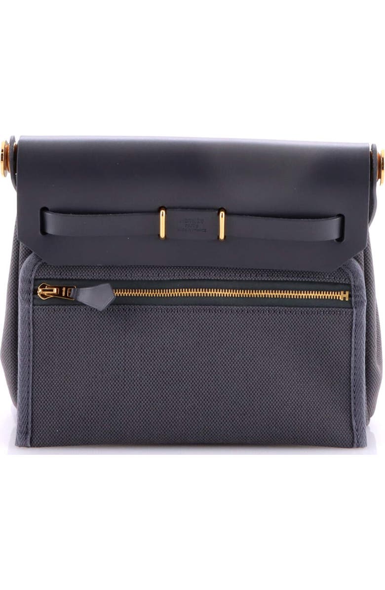 Pre-Owned Hermes Herbag Zip Toile and Leather 20, Alternate, color, Gris Misty