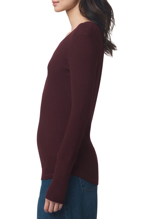 Splendid Classic Thermal Henley In Purple