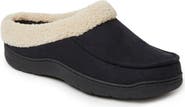 DEARFOAMS Microsuede Faux Shearling Slipper