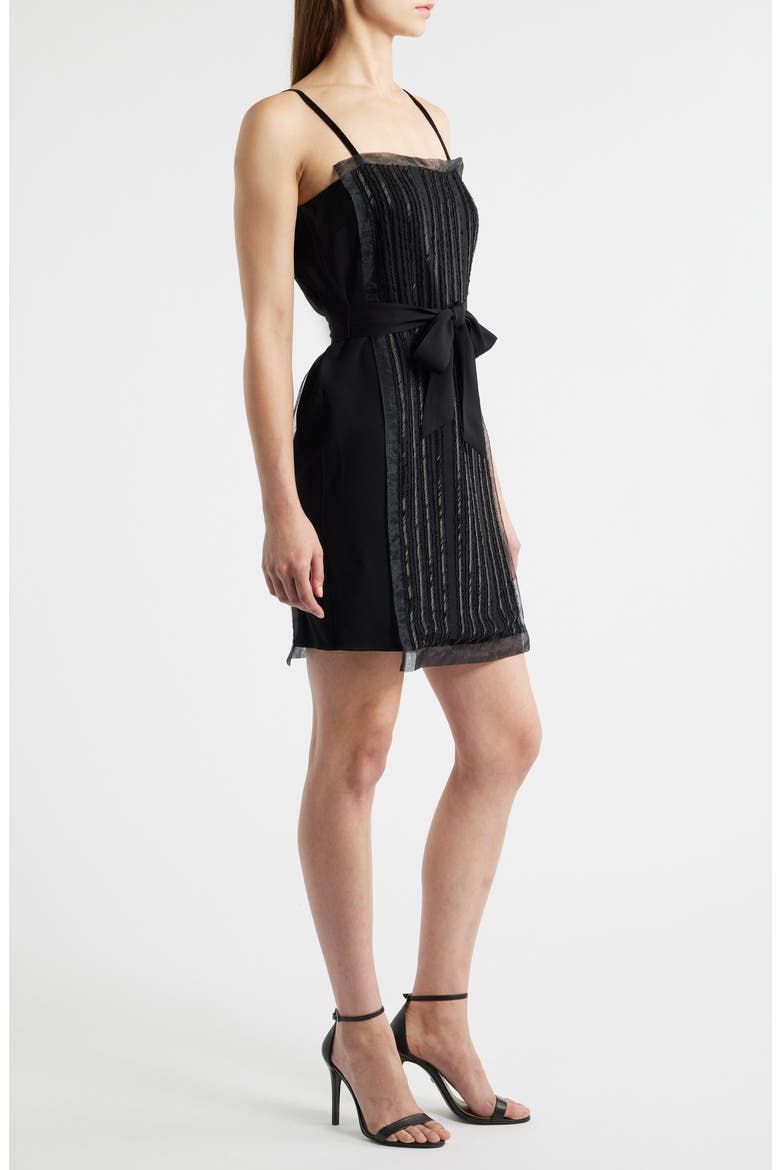 Digada Beaded Sleeveless Minidress, Alternate, color, BLACK