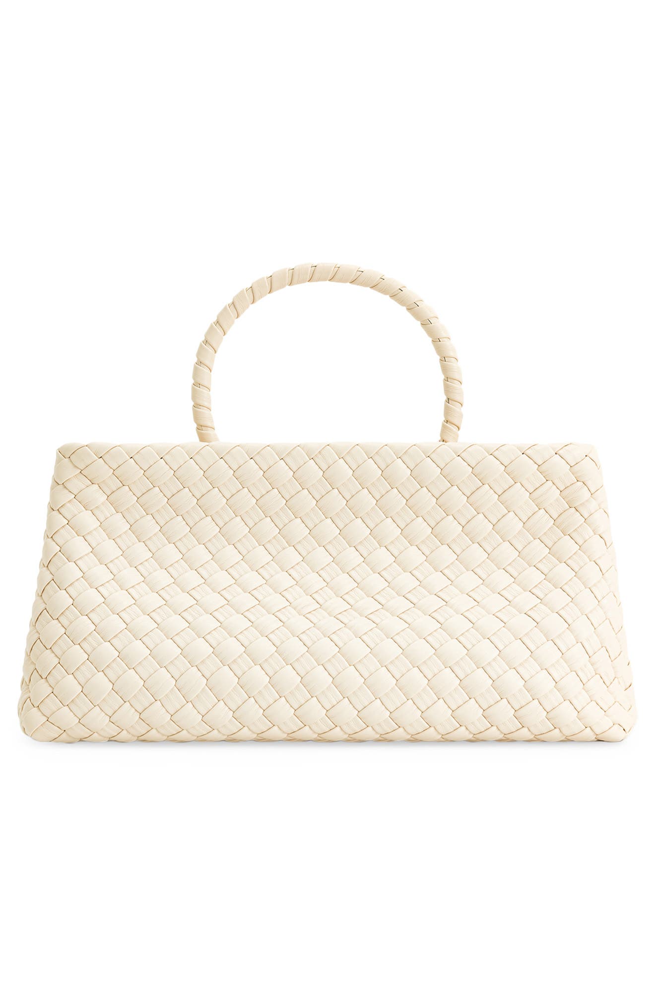 JW PEI Elora Woven Faux Leather Tote Bag, Alternate, color, White