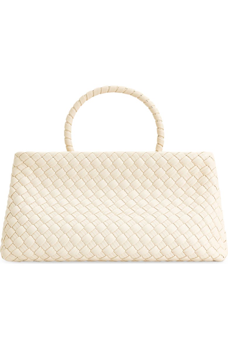 JW PEI Elora Woven Faux Leather Tote Bag, Alternate, color, White