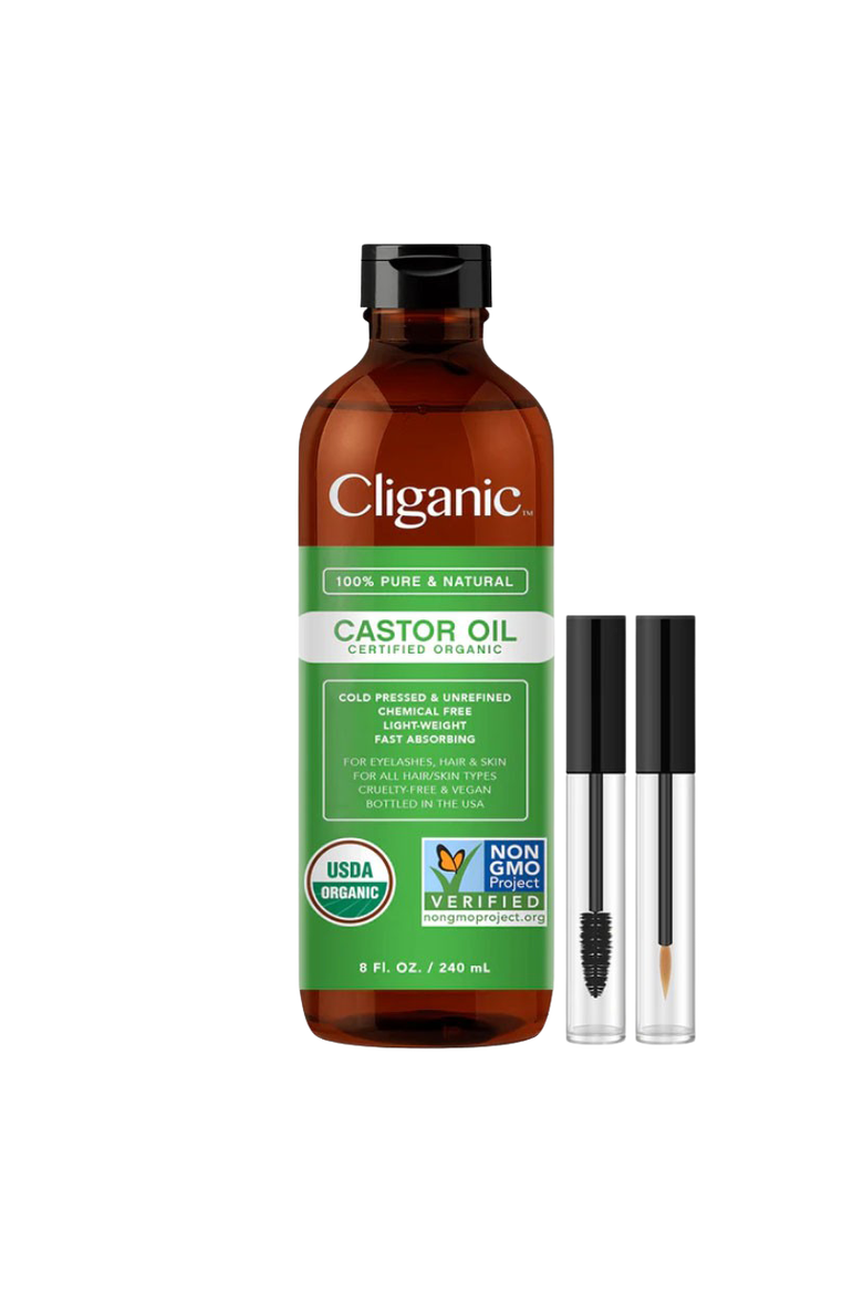 Organic Castor Oil with Eyelash Kit, Main, color, 8oz