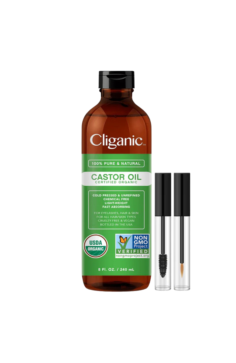 Cliganic Organic Castor Oil with Eyelash Kit, Main, color, 