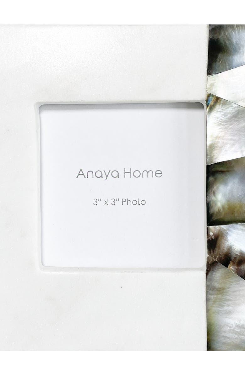 Anaya Grey Mother of Pearl Marble Picture Frames, Main, color,