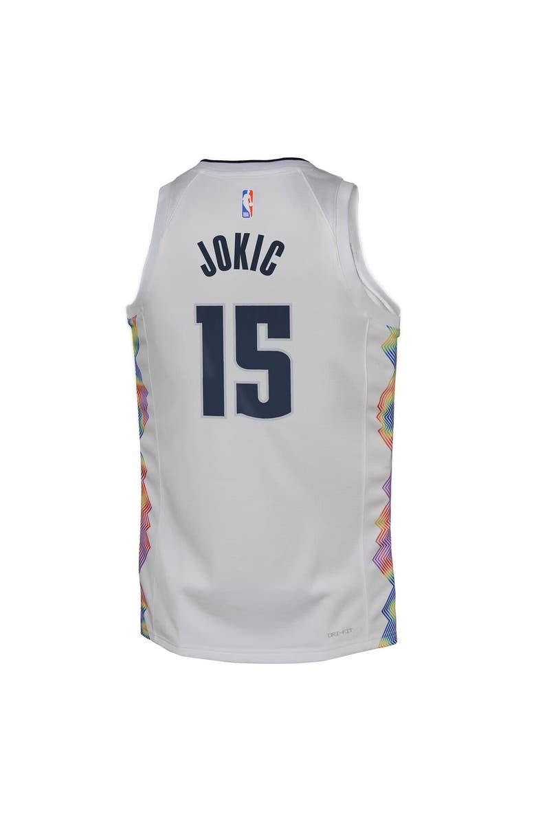 Nike Youth Nike Nikola Jokic White Denver Nuggets 2024/25 Swingman Player Jersey - City Edition, Alternate, color,