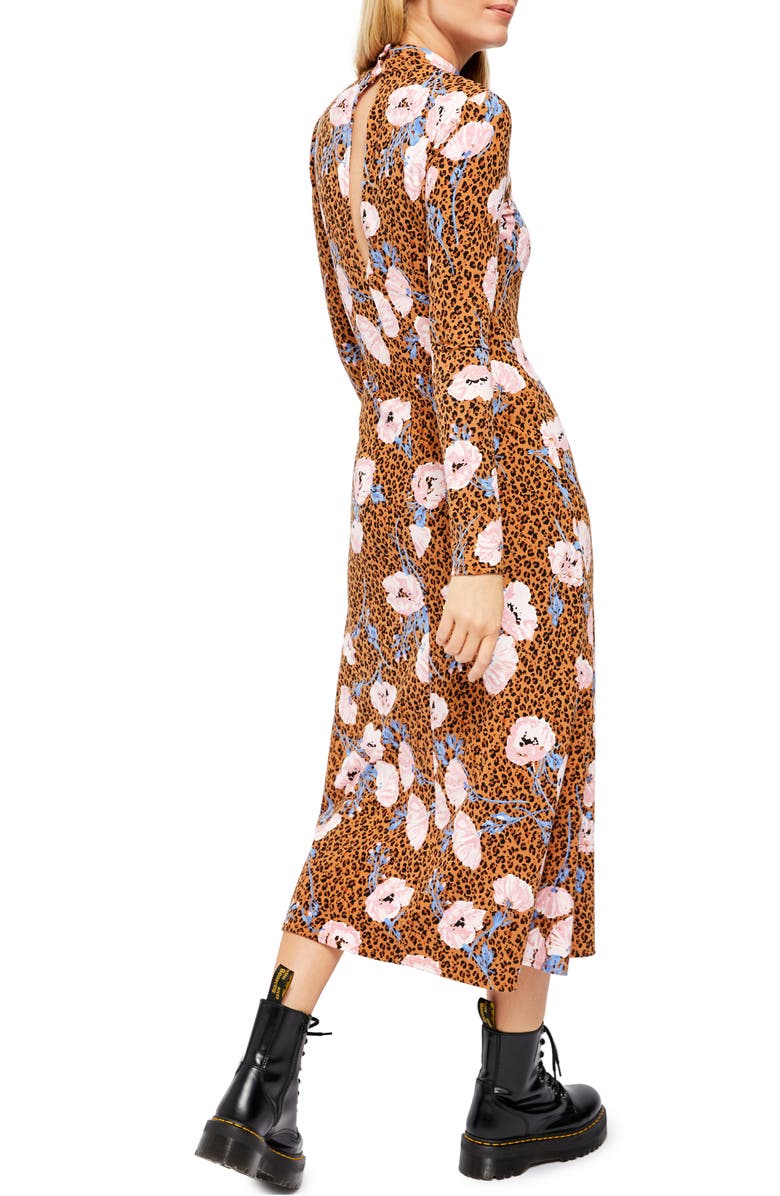 Free People Retro Romance Mixed Print Long Sleeve Dress, Alternate, color,