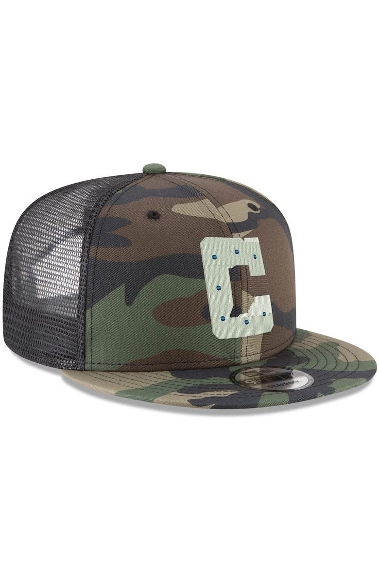 New Era Men's New Era Indianapolis Colts NFL Woodland Camo 9FIFTY Snapback Adjustable Trucker Hat, Alternate, color,