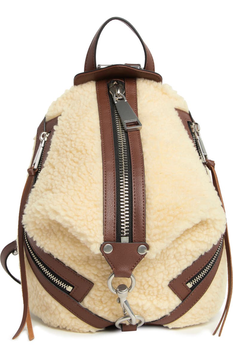 Rebecca Minkoff Julian Faux Fur Backpack, Main, color,