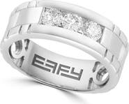 EFFY Three-Stone Diamond Sterling Silver Band Ring