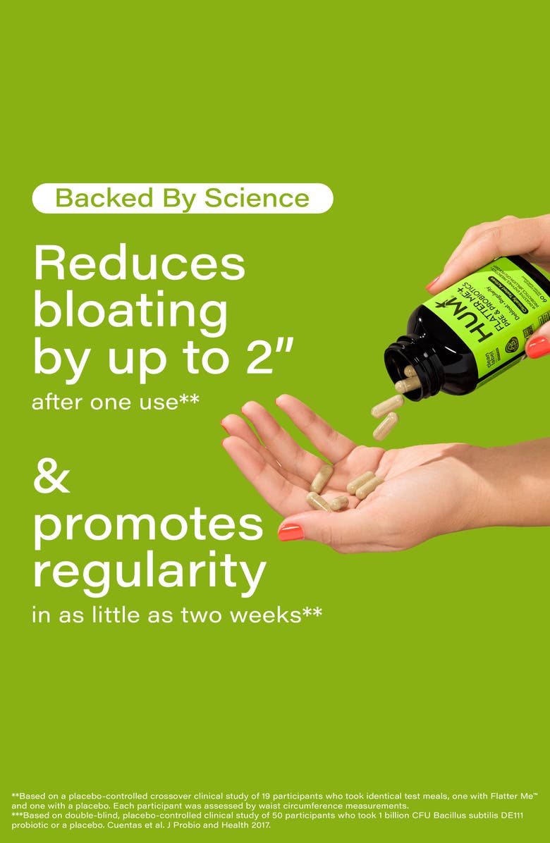 Hum Nutrition Flatter Me Probiotics Dietary Supplement, Alternate, color, 