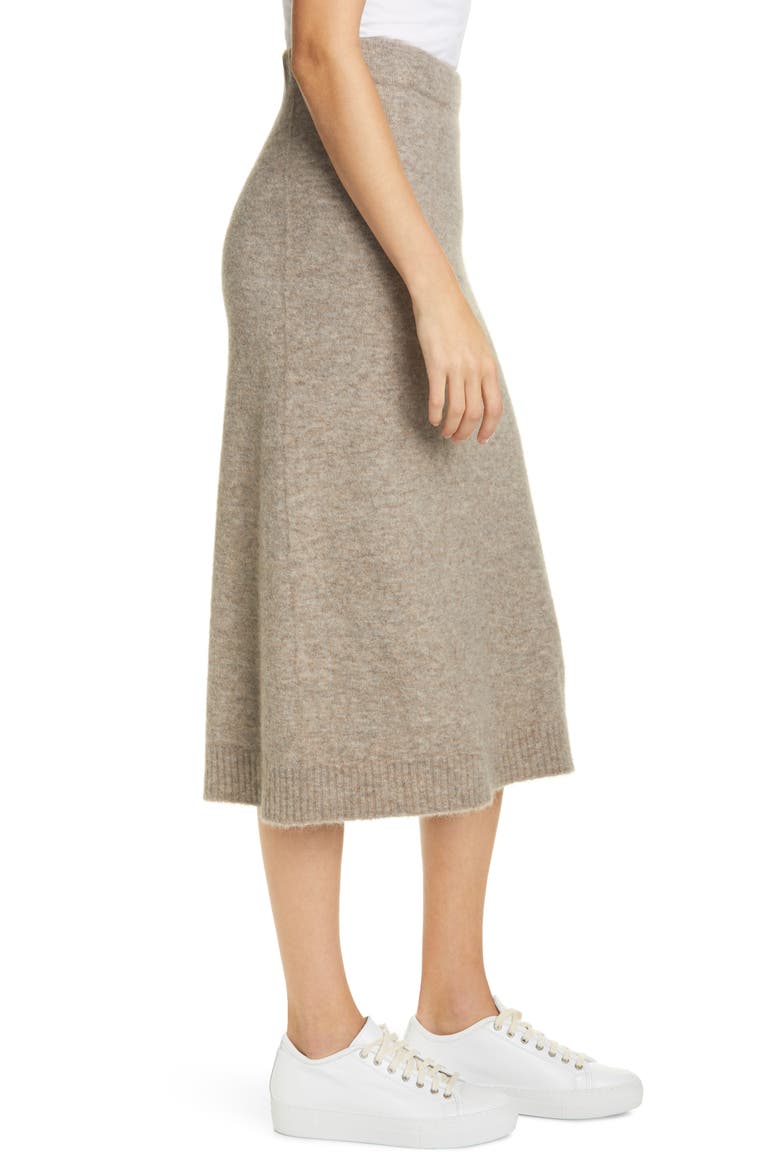 Max Mara Leida Alpaca & Wool Blend Knit Midi Skirt, Alternate, color, TURTLEDOVE