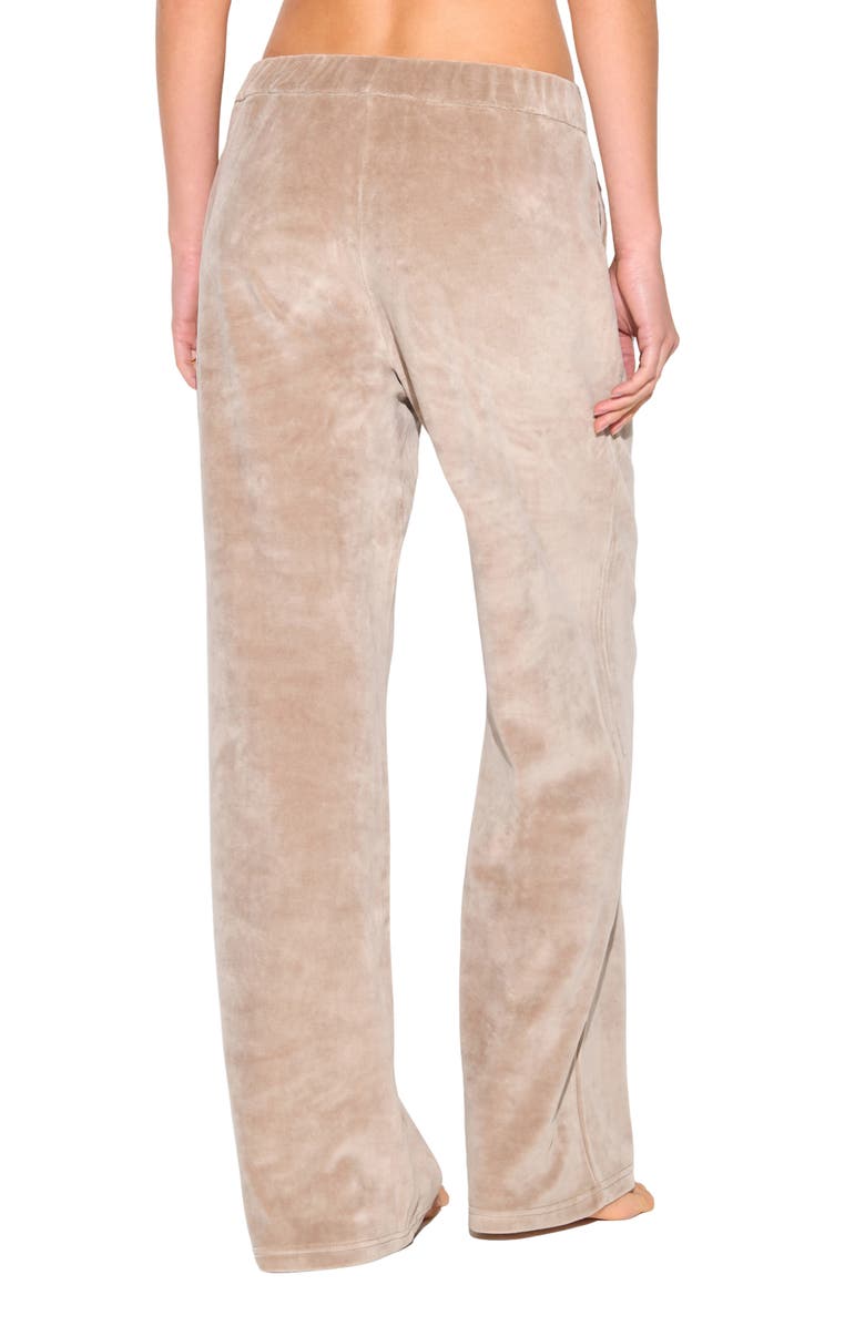 Spiritual Gangster Mauve Velour Sweatpants, Alternate, color, Moon Rock