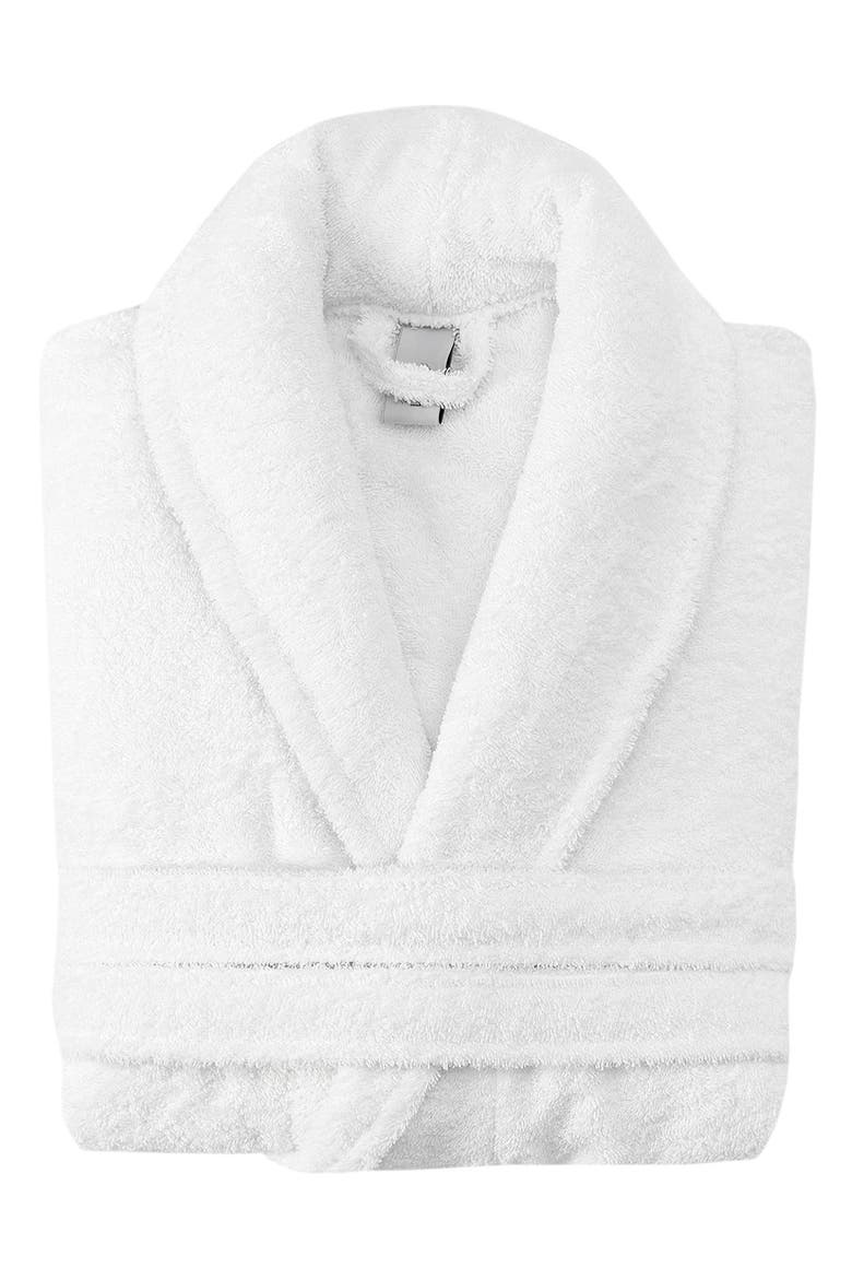 Shawl Turkish Cotton Bathrobe, Main, color, WHITE