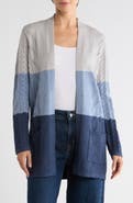 CYRUS Colorblock Pointelle Cardigan