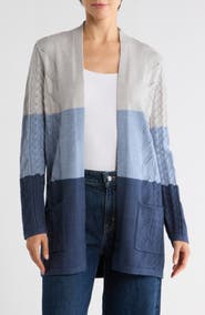 CYRUS Colorblock Pointelle Cardigan