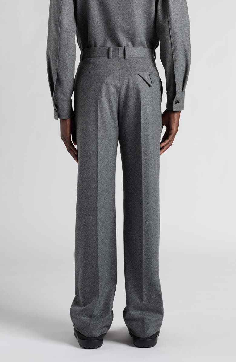 Bottega Veneta Regular Fit Lightweight Wool Flannel Pants, Alternate, color, 1962 Grey Melange