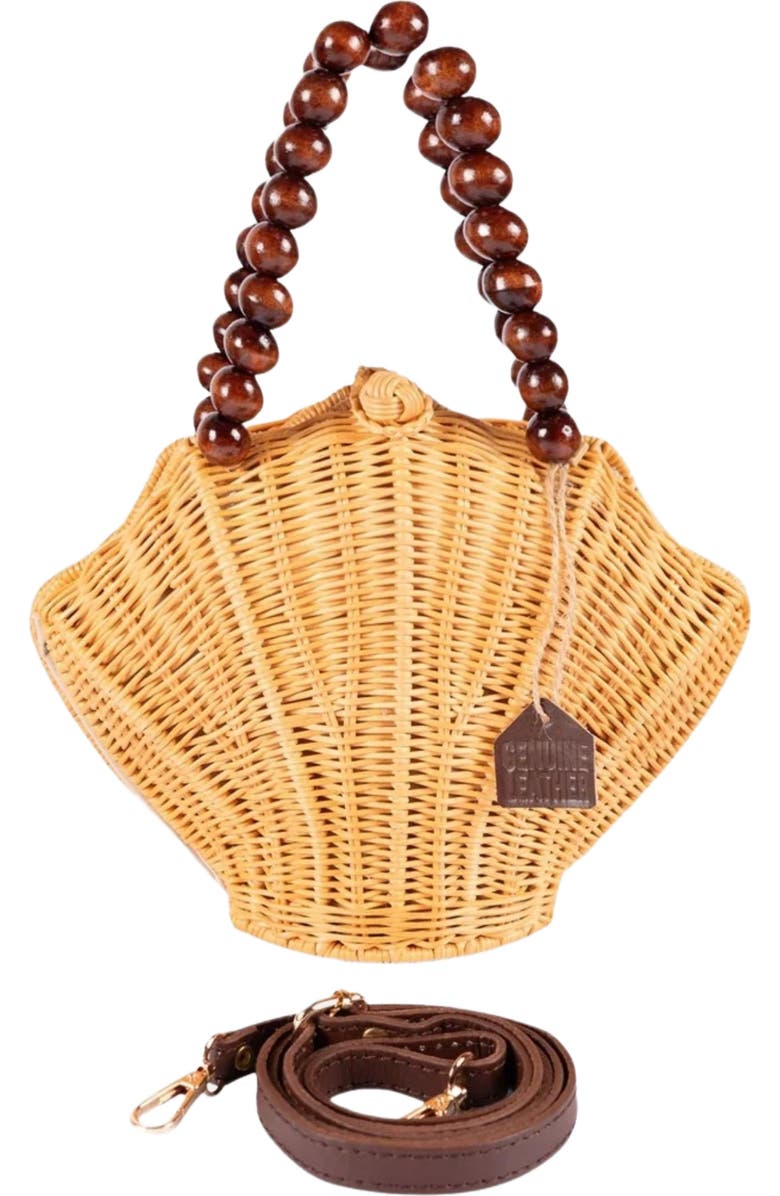 Jelavu Shelly Woodbead Crossbody Bag, Alternate, color, Natural