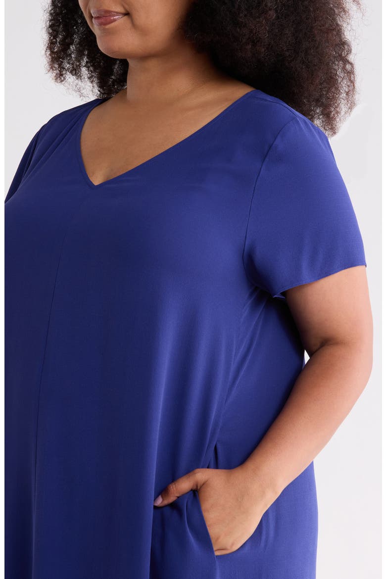 Silk Midi Dress, Alternate, color, INFINITY