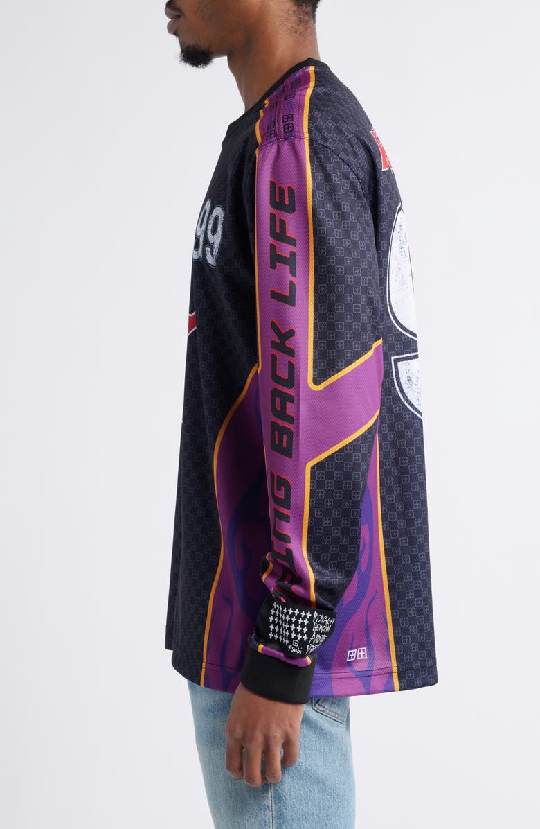 Ksubi Stinger Long Sleeve Moto Jersey T-Shirt, Alternate, color, 