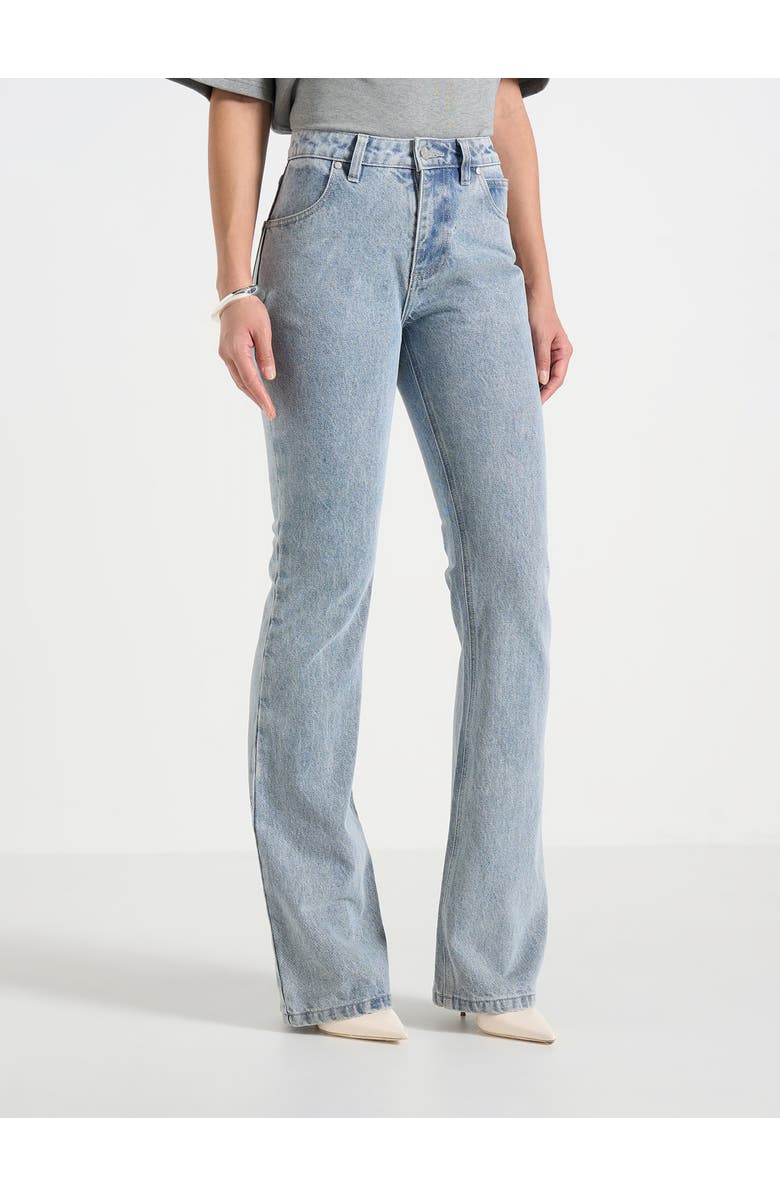 Manière De Voir Abbie Stacked Fit And Flare Jean, Main, color, Mid Blue
