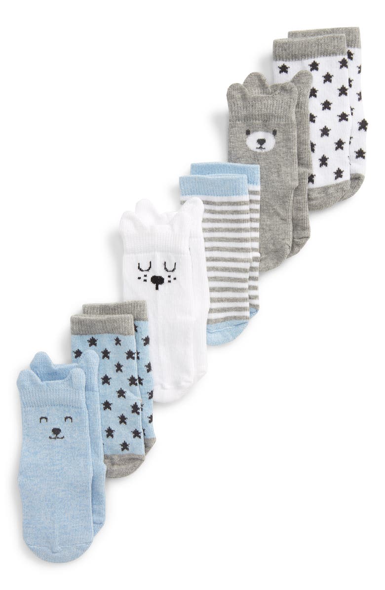 Nordstrom 6-Pack Animal Crew Socks, Main, color, 