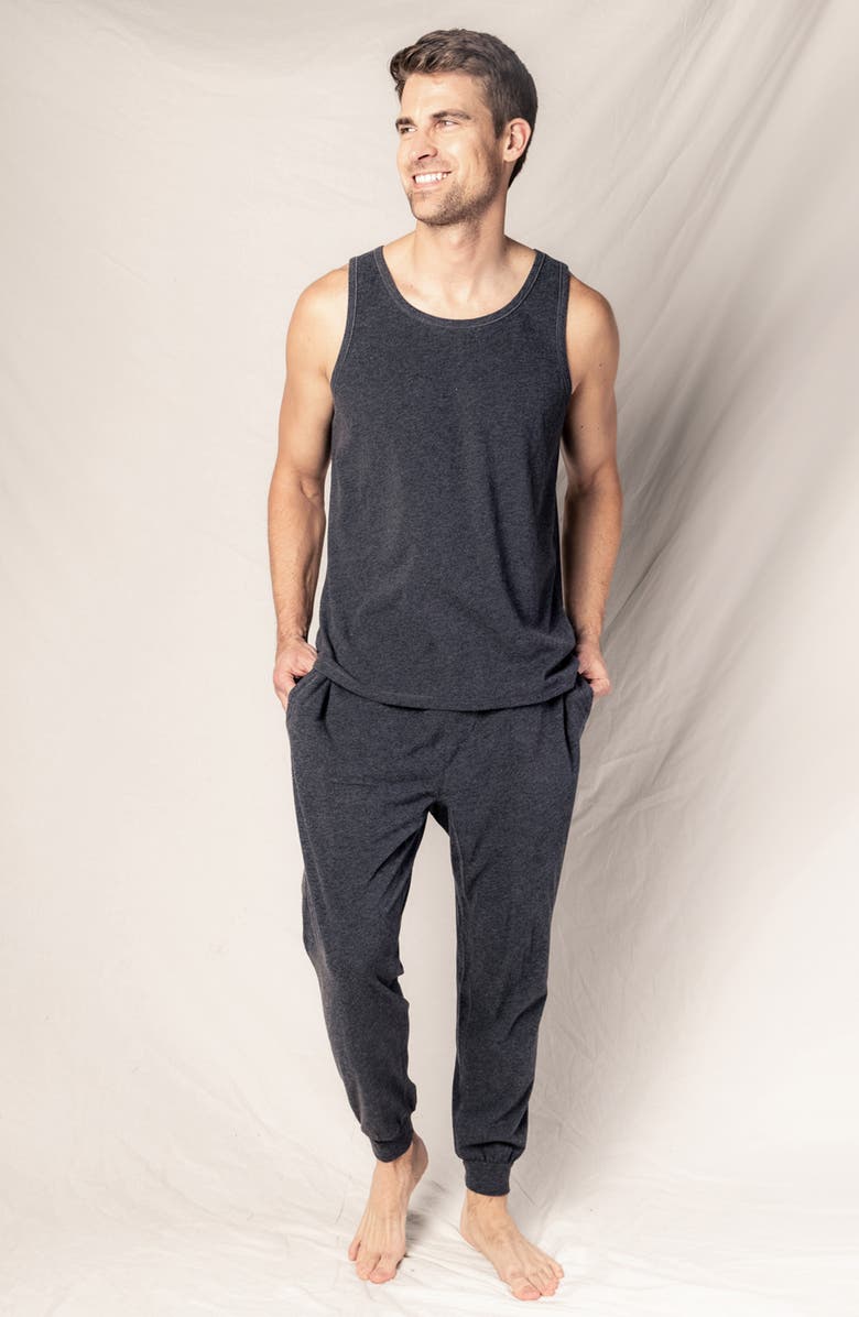 Petite Plume Pima Cotton Sleep Tank Top, Alternate, color, Grey