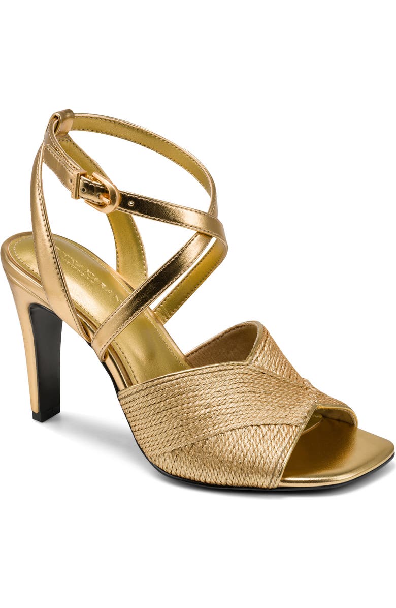 DKNY Brooks Ankle Strap Sandal, Main, color, Gold