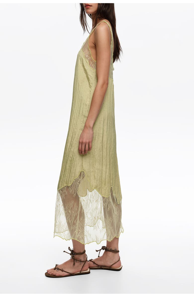 Bimba y Lola Mini Dots Lace Strap Dress, Alternate, color, Dots Mini Olive