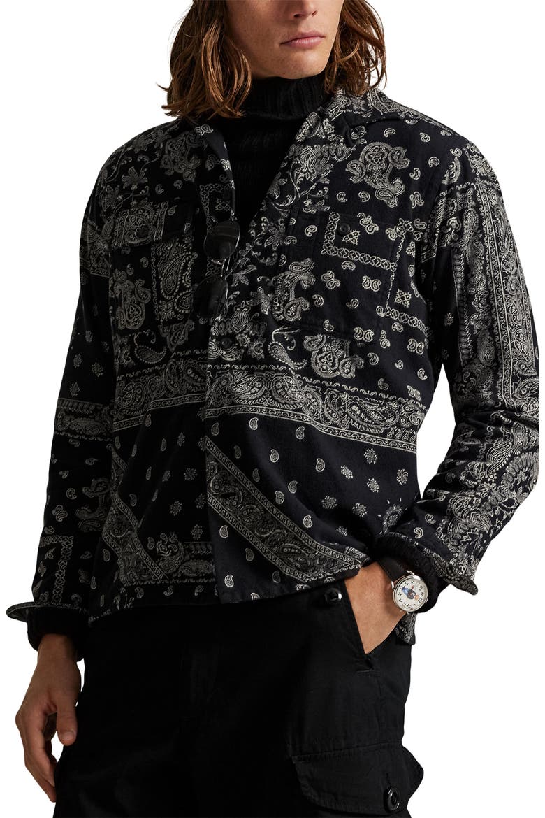 Polo Ralph Lauren Classic Fit Bandana Print Flannel Long Sleeve