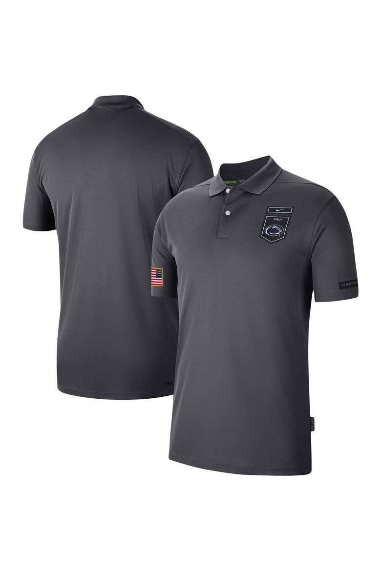 Men's Nike Anthracite Penn State Nittany Lions Victory Military Appreciation Performance Polo, Alternate, color, Anthracite