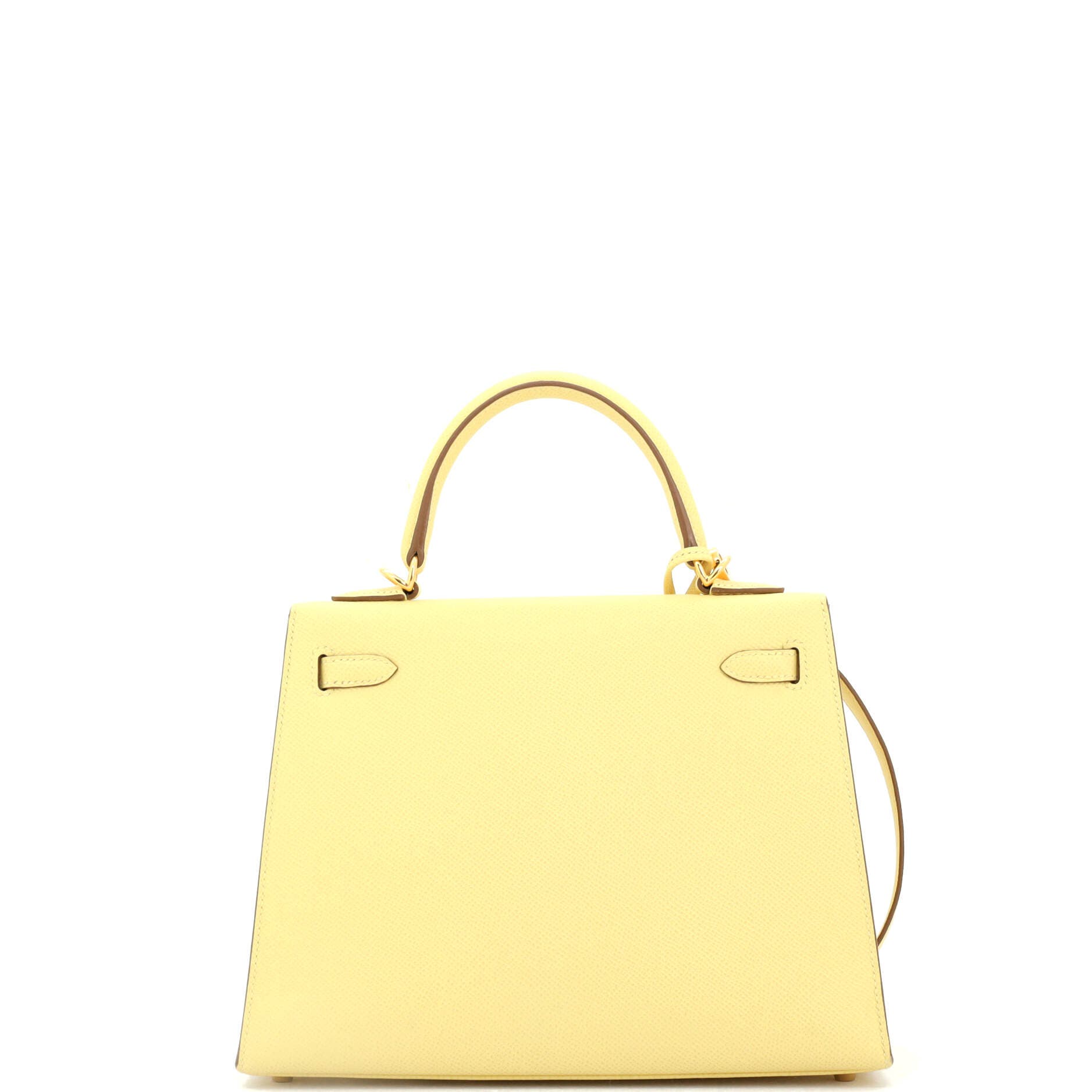 Pre-Owned Hermes Kelly Handbag Yellow Epsom with Gold Hardware 25, Alternate, color, Jaune Poussin