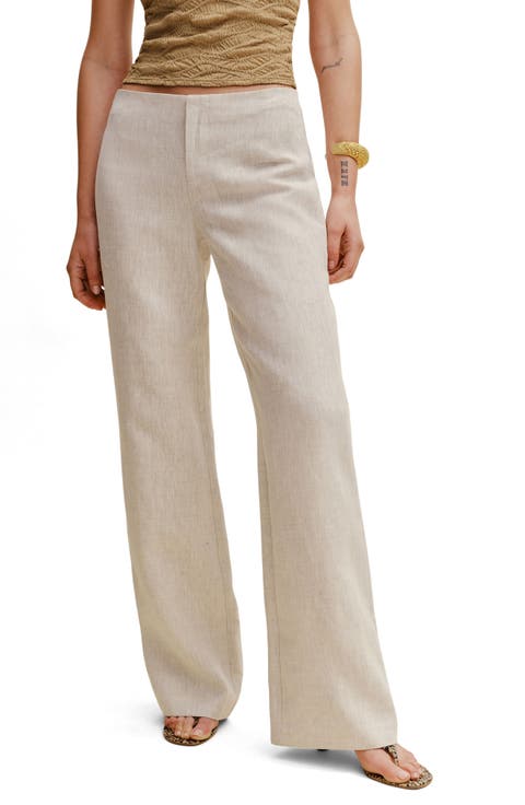 Vida Low Rise Linen Pants