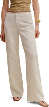 Reformation Vida Low Rise Linen Pants
