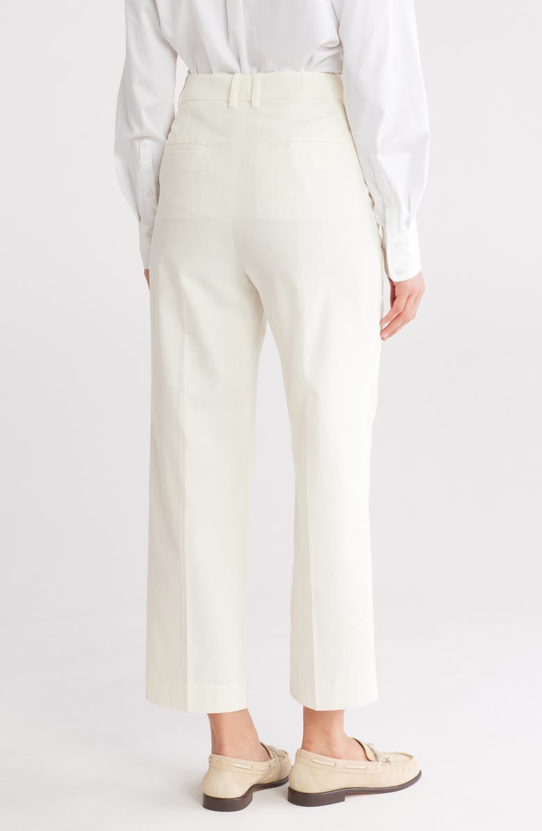Theory High Waist Straight Leg Pants, Alternate, color, Ivory