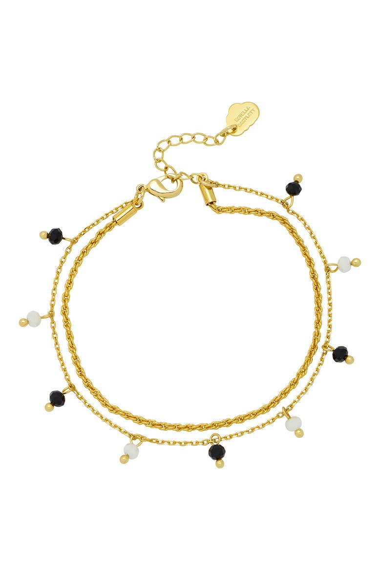 Crystal Double Strand Bracelet, Alternate, color, GOLD