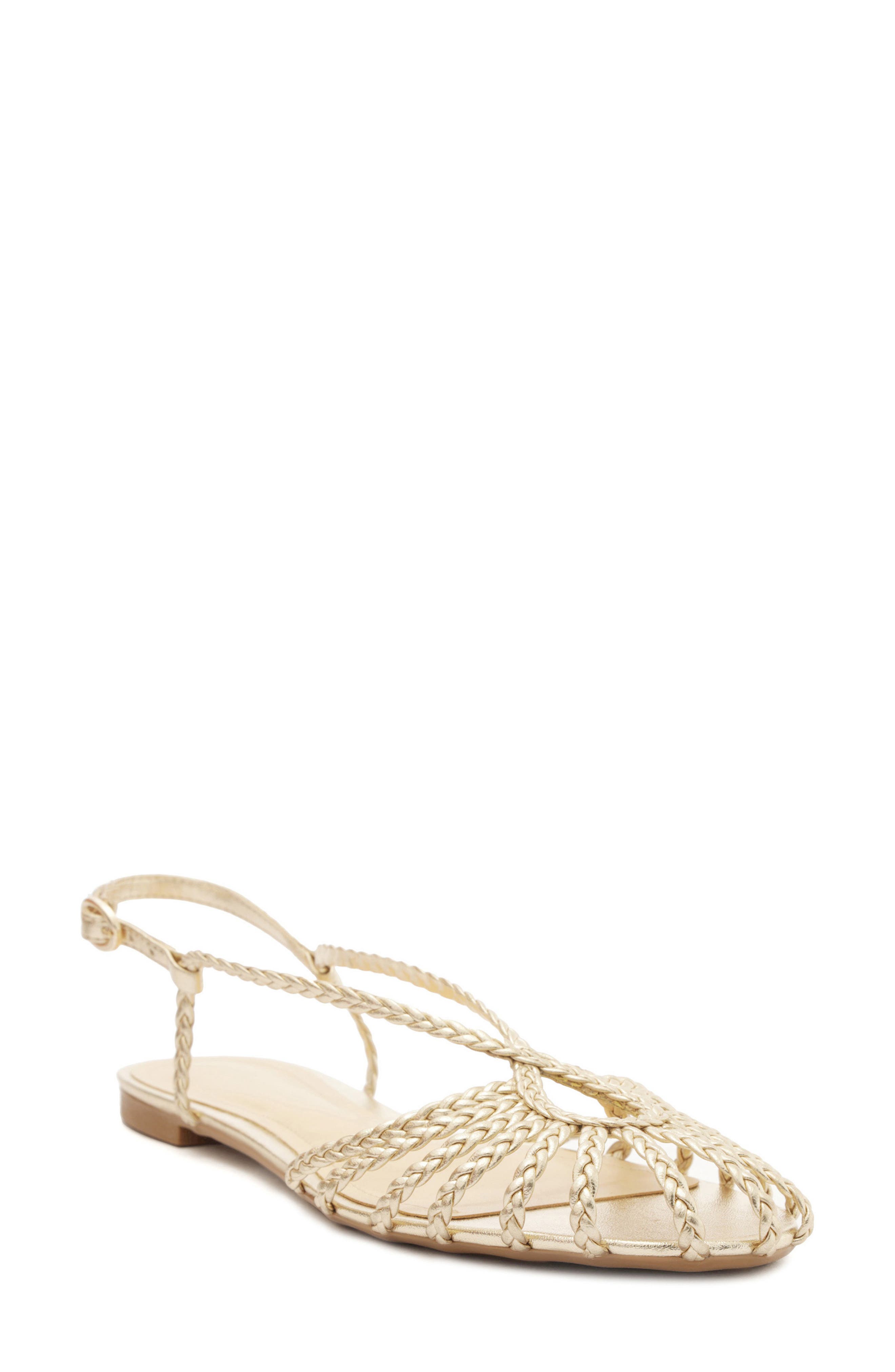 Arezzo Paola Slingback Sandal, Main, color, Platino