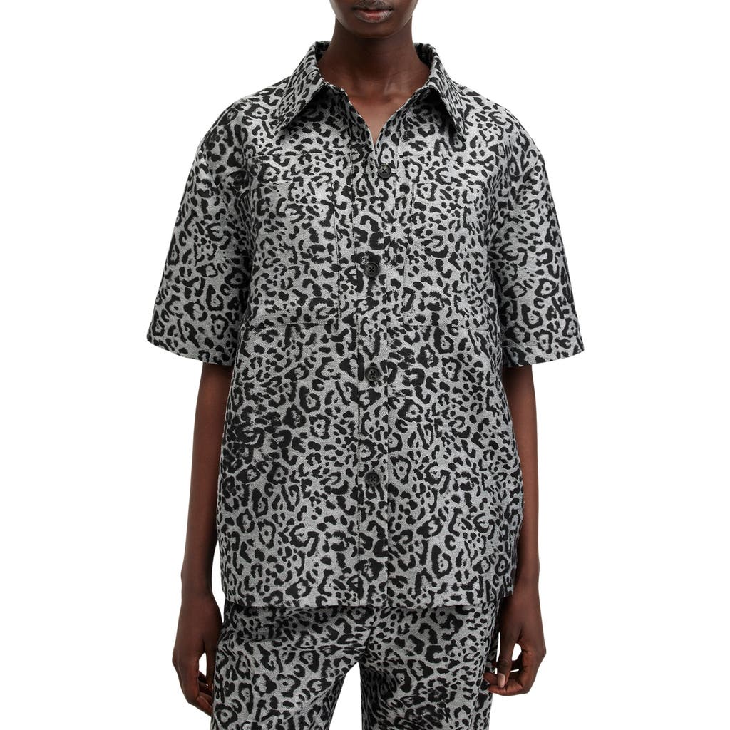 Allsaints Jemi Leopard Print Button-up Shirt