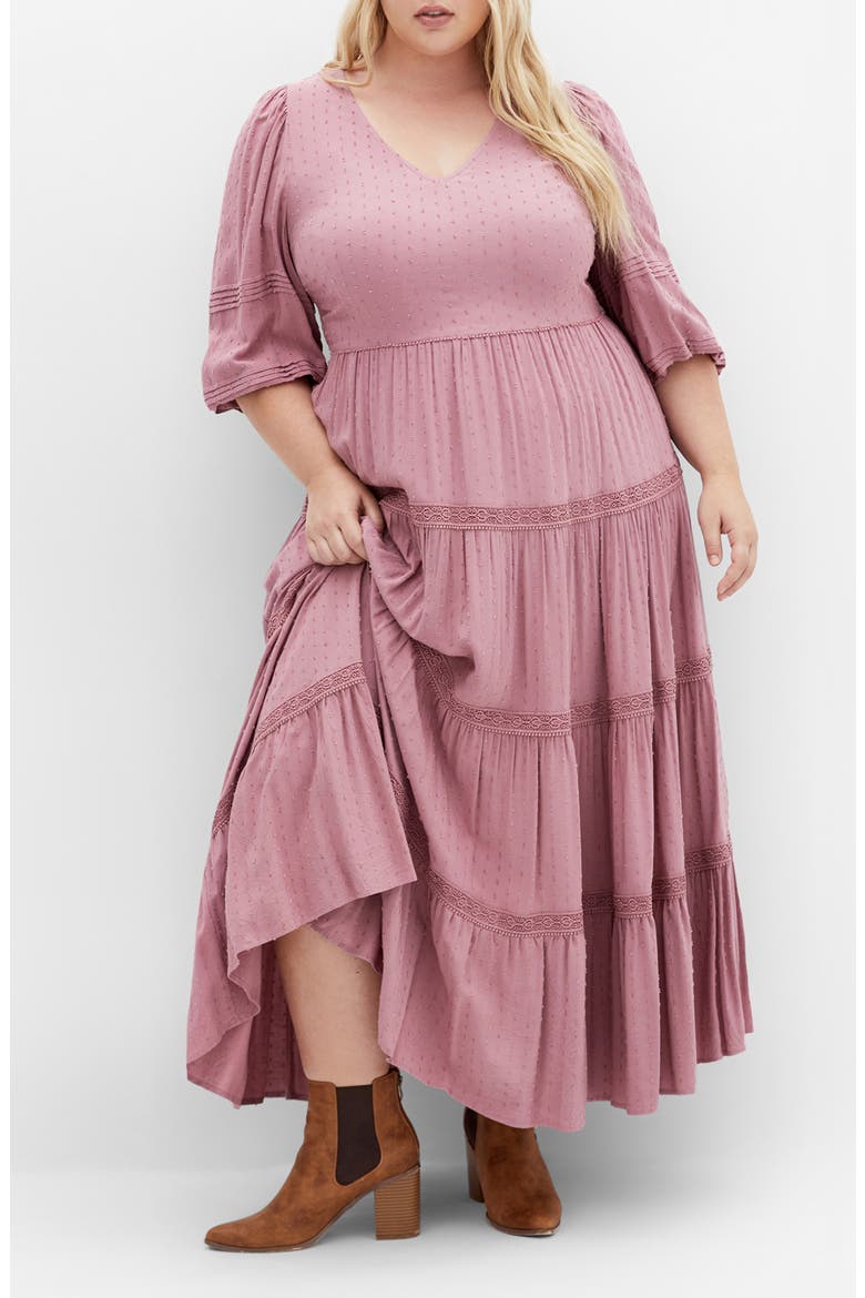 Brooklynn Tiered Maxi Dress, Main, color, BLUSH