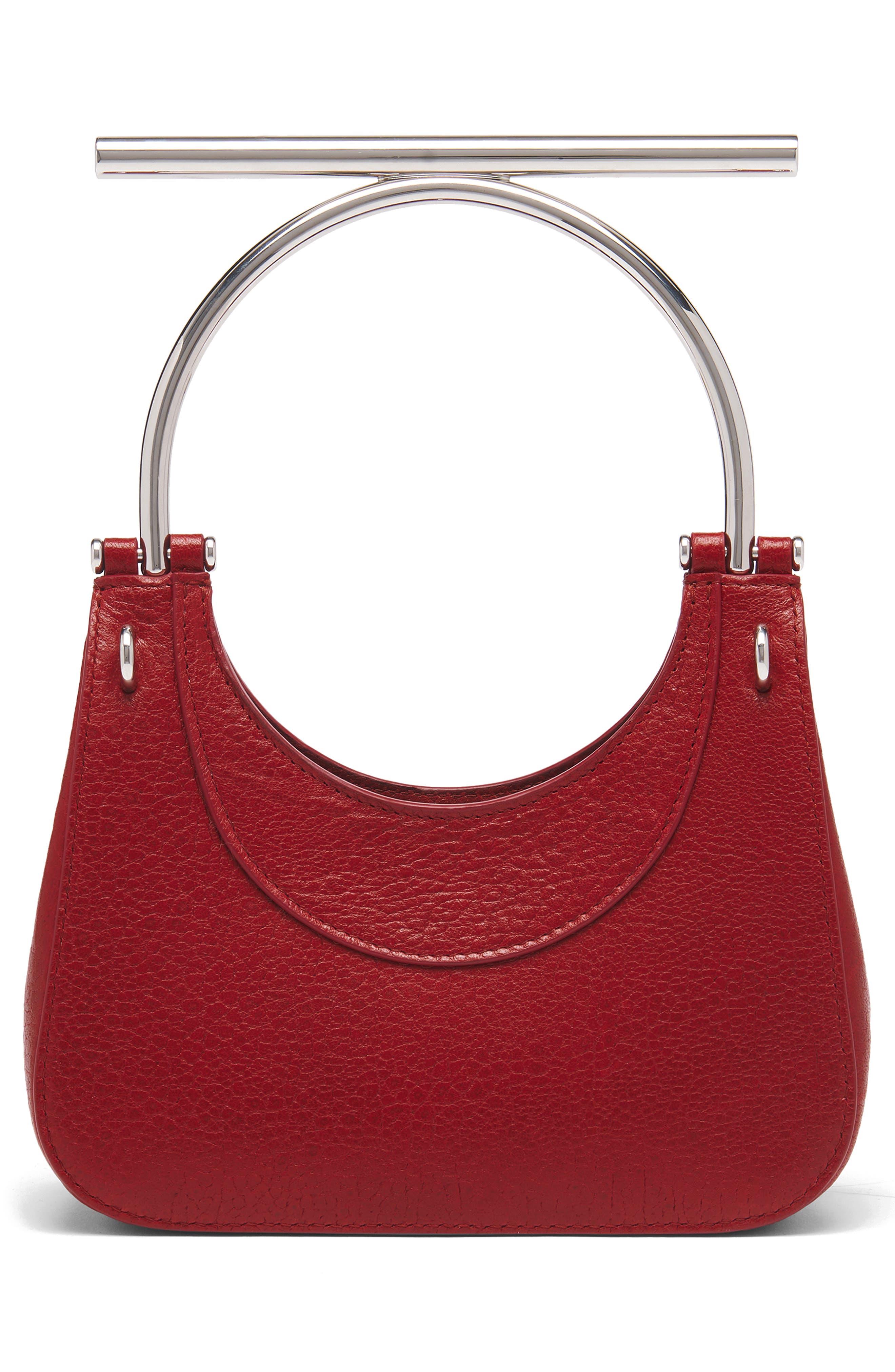 McQueen Mini T-Bar Crossbar Leather Handbag, Alternate, color, 