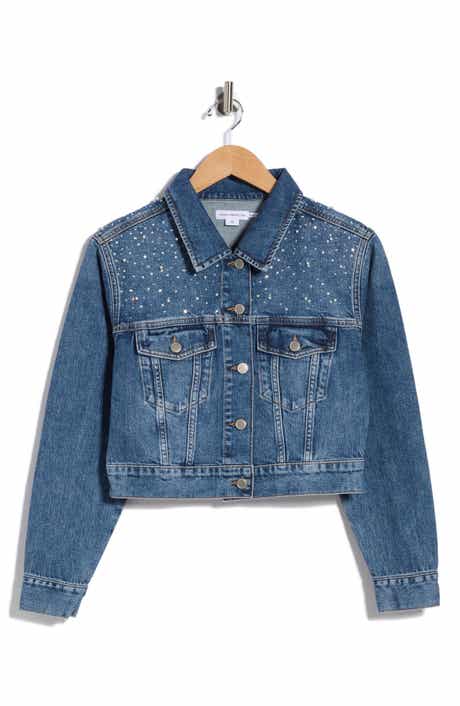 Good American Essential Crop Denim Jacket