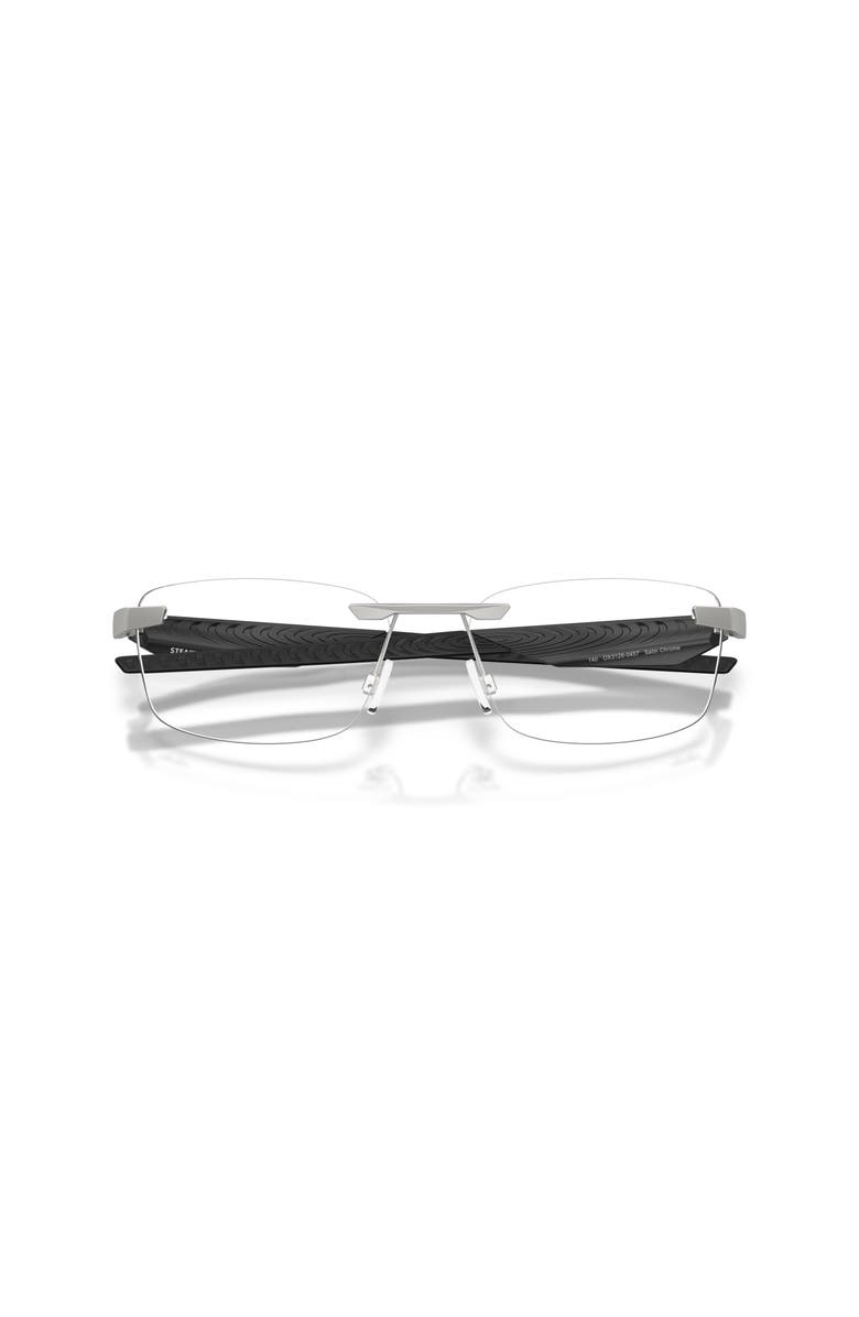 Oakley 57mm Rectangle optical glasses, Alternate, color, Silver